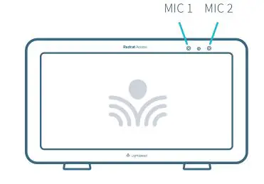 Lightspeed Redcat Access Instructional Audio System - The mic 1 or mic 2 lights on Redcat Access will light green indicating the pairing process is complete.