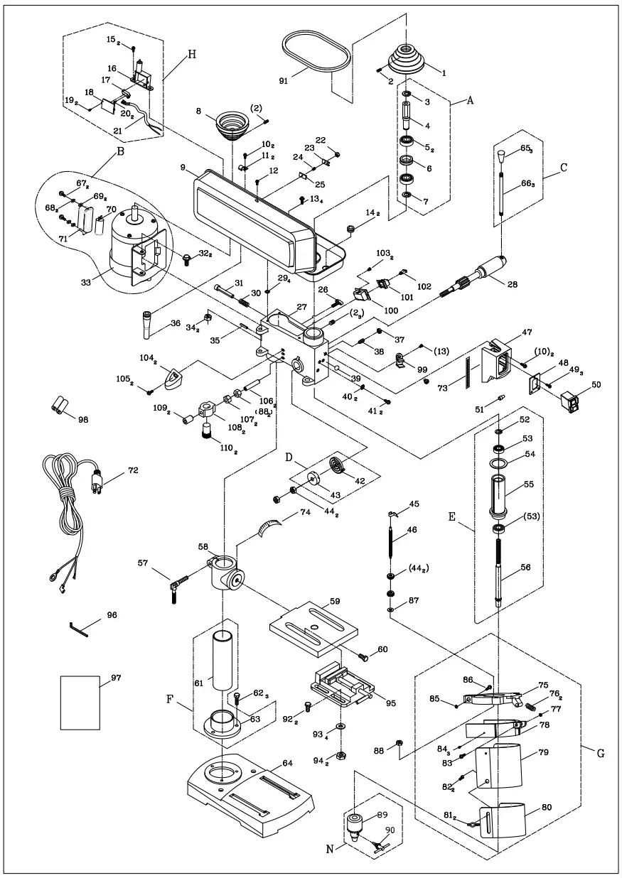 scheppach 5906808901 Drilling Machine fig 3