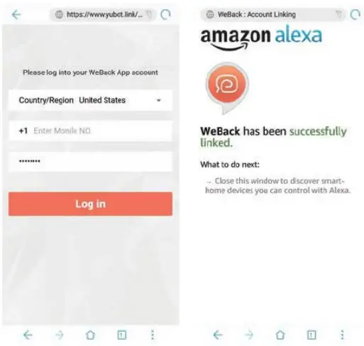 Login to your WeBack account