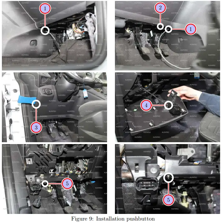 Installation pushbutton