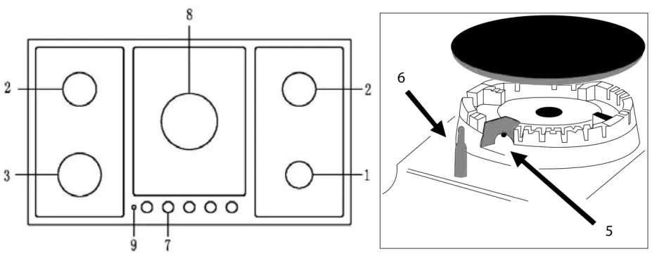 DRIJA Verona 90 Built in Dual Stove - Figure 1