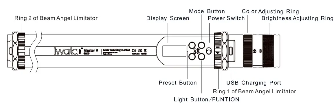 iwataTech MA-01 Master R RGB Tube Light - Figure 2