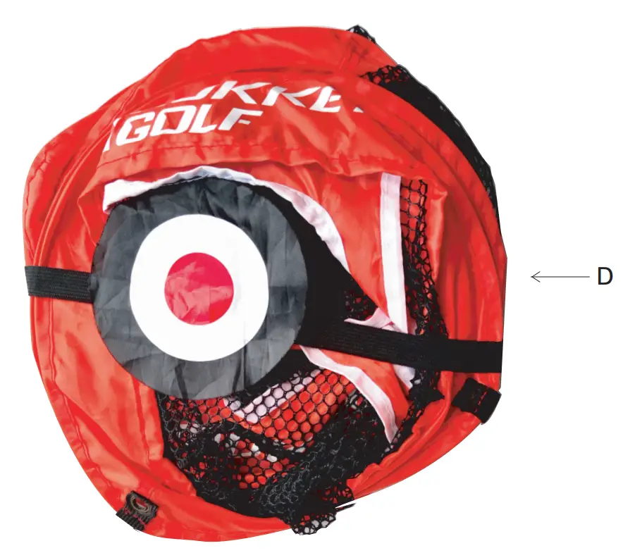 RUKKET SKEE100 POP UP GOLF CHIPPING NET Included Equipment