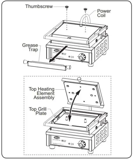 FIG 14 Removing the Grill Plates