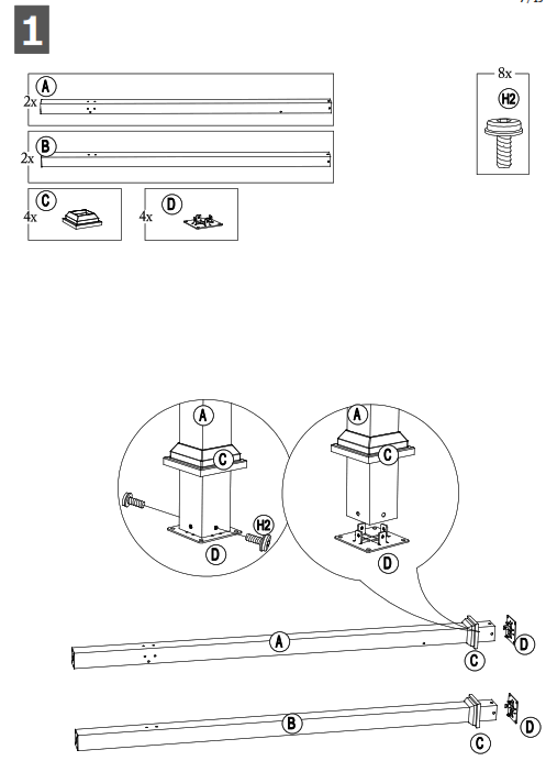 SUNJOY GROUP A106005400 Lindt 10x8 ft. Steel Arched Pergola - fig31