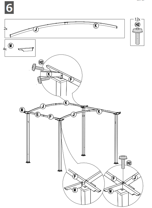 SUNJOY GROUP A106005400 Lindt 10x8 ft. Steel Arched Pergola - fig35