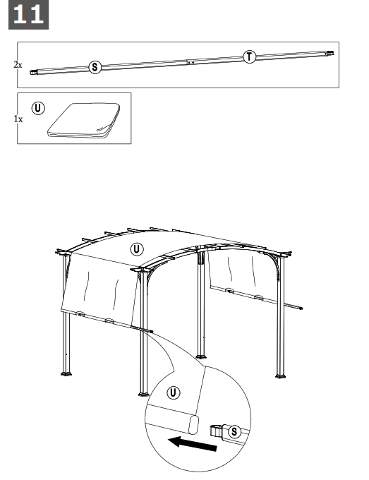 SUNJOY GROUP A106005400 Lindt 10x8 ft. Steel Arched Pergola - fig40