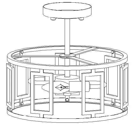 Uolfin 4978119 2-Light 12 Inch LED Semi-flush Mount Light-1