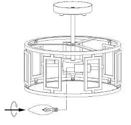 Uolfin 4978119 2-Light 12 Inch LED Semi-flush Mount Light-11