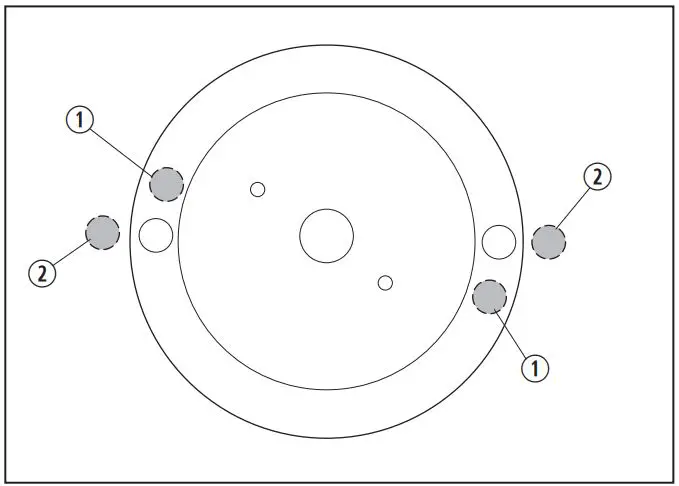 DOMETIC PT2000-2 Steering System Pro Trim Installation Guide - Rotary Steering System Wire Passage—Options 1 and 2 Holes
