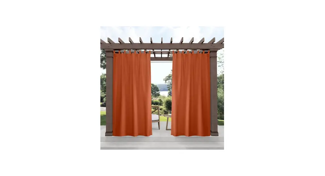Exclusive Home Yg013548dsehc1 Cabana Mecca Orange Solid Light Filtering 54 In. X 84 In. Hook And Loop User Guide