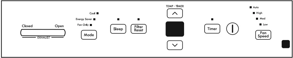 Kenmore 253.77063, 253.77223 Casement Window Mount Air Conditioner - EXHAUST CONTROL