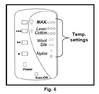 SELECTING IRON TEMPERATURES