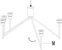 ZEVNI A04585 Nat 16 Inch Wide Black 8 Light Chandelier-05