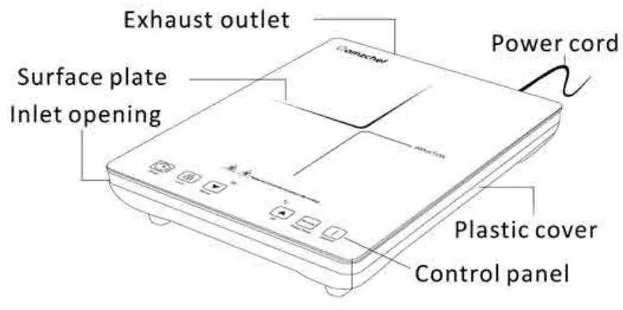 amzchef SK-20CB16T Single Induction Cooker - fig 1