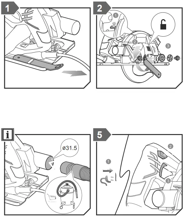 RYOBI RCS1600-KSR Circular Saw with Laser-FIG5