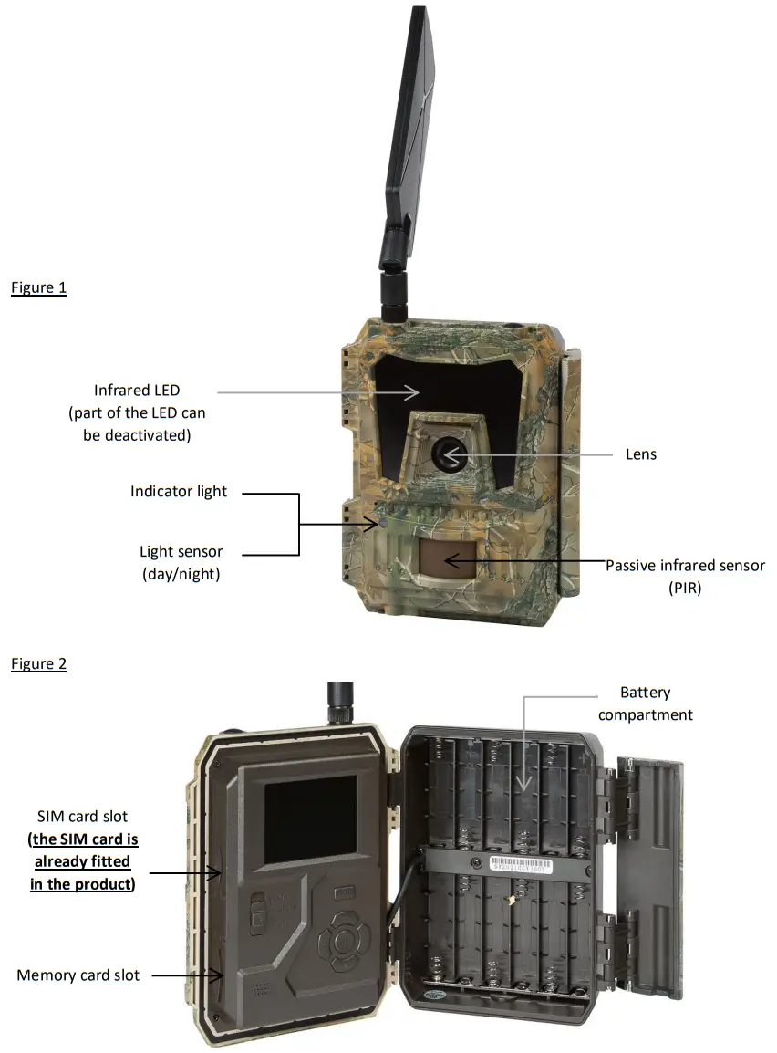 numaxes PIE1058 Camera Trap - Contents of the product