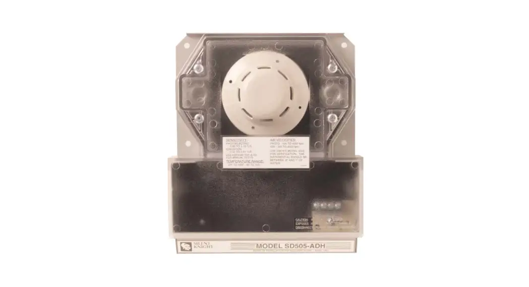 Honeywell Sdf505-adh Addressable Duct Detector Housing Instructions