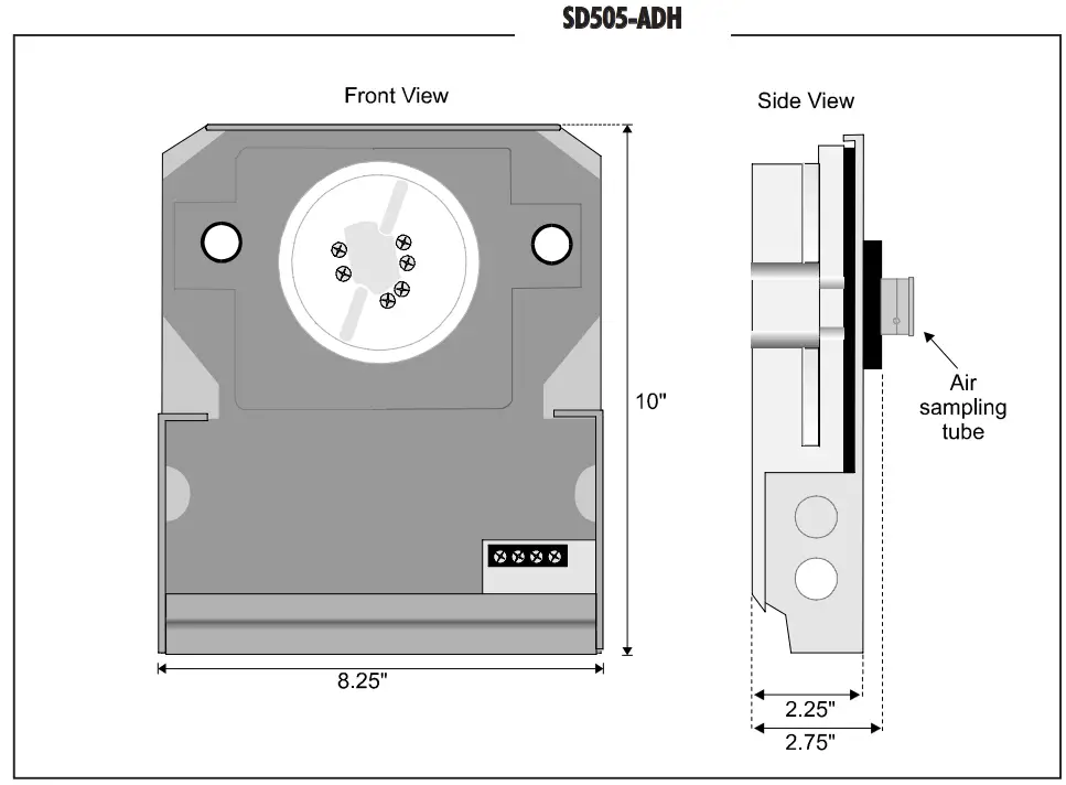 Honeywell SDF505-ADH Addressable Duct Detector Housing - fig 1