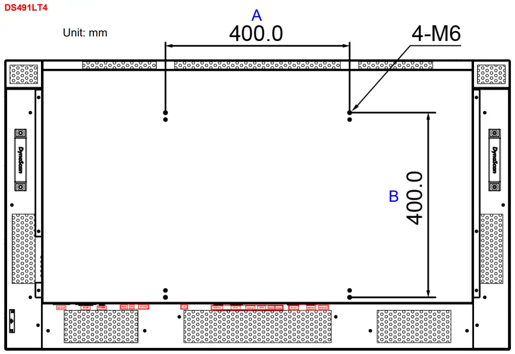 When mounting on a wall or hanging from a ceiling