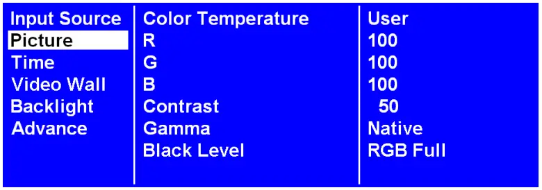 Navigating the On Screen Display (OSD) Menu