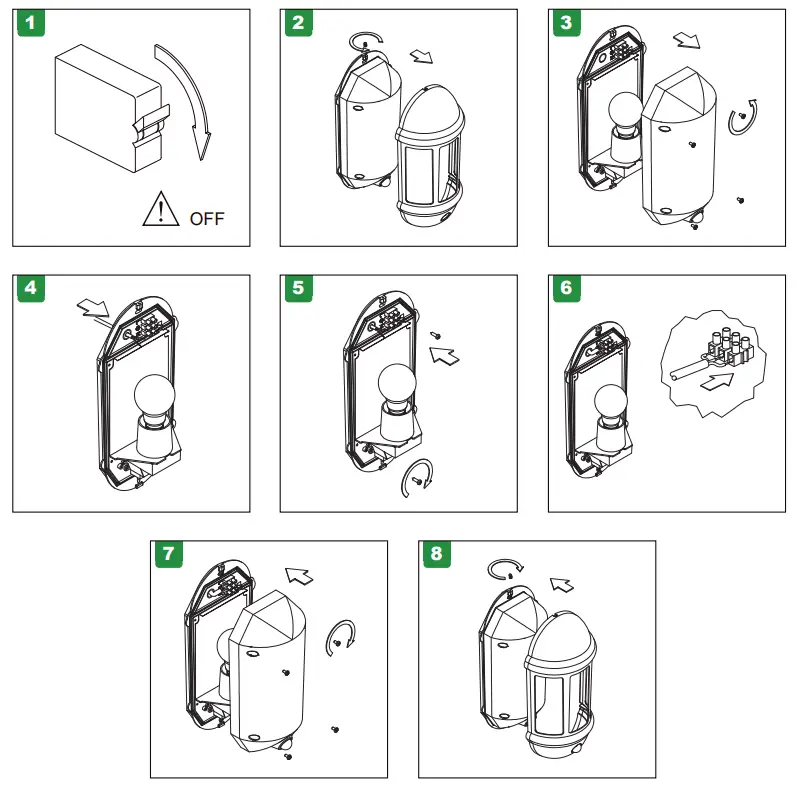 4lite 4L2-3416 Outdoor LED Outdoor Half Wall Lantern - Garantie