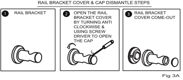 Electrolux Electric Water Heater - RAIL BRACKET COVER & CAP DISMANTLE STEPS