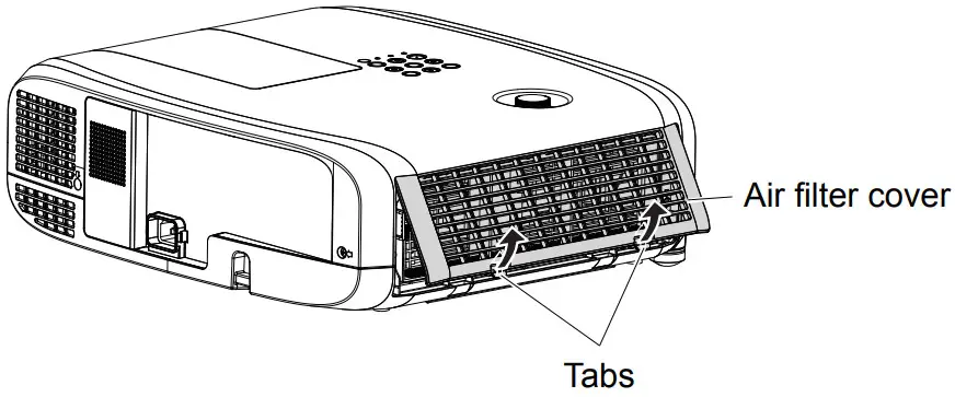 Panasonic ET RFV400 Projector Air Filter Fit - air filter cover