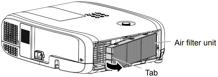 Panasonic ET RFV400 Projector Air Filter Fit - air filter unit