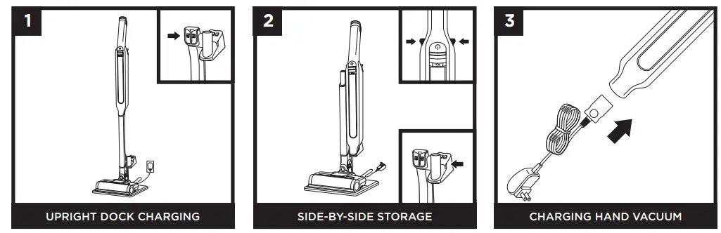 Shark WANDVAC System Cordless 3 - CHARGING OPTIONS