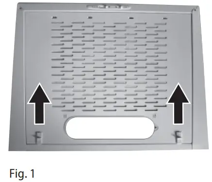 concept OPP1060 Under Cabinet Range Hood - Light switch 1