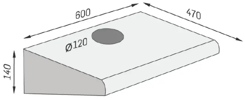 concept OPP1060 Under Cabinet Range Hood - Light switch 5