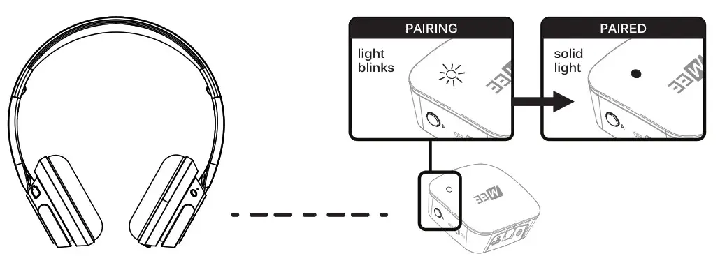 MEE audio Connect AF-T1 - PAIRING WITH BLUETOOTH HEADPHONES