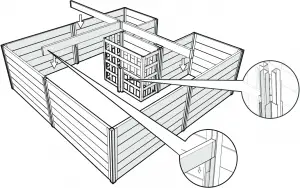 vita Urbana 6X6 Keyhole Garden VT17507, VT17607 Assembly J