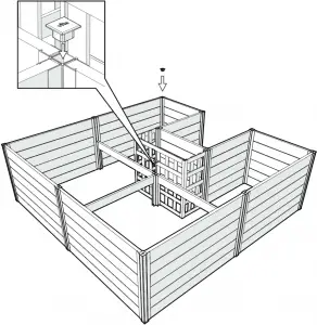 vita Urbana 6X6 Keyhole Garden VT17507, VT17607 Assembly K