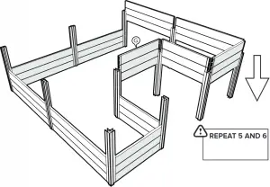 vita Urbana 6X6 Keyhole Garden VT17507, VT17607 Assembly Part D