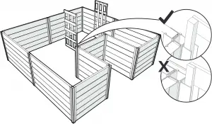vita Urbana 6X6 Keyhole Garden VT17507, VT17607 Assembly Part F