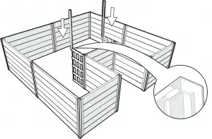 vita Urbana 6X6 Keyhole Garden VT17507, VT17607 Assembly Part G
