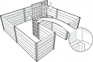 vita Urbana 6X6 Keyhole Garden VT17507, VT17607 Assembly Part H