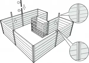 vita Urbana 6X6 Keyhole Garden VT17507, VT17607 Assembly Part I