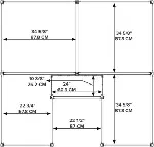 vita Urbana 6X6 Keyhole Garden VT17507, VT17607 PRODUCT DIMENSIONS