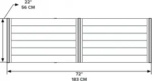 vita Urbana 6X6 Keyhole Garden VT17507, VT17607 PRODUCT DIMENSIONS B