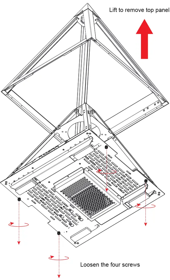 Removing The Top Glass Panel