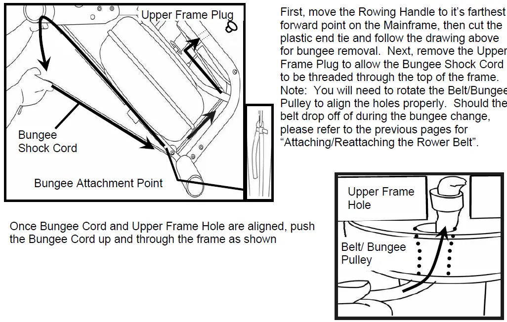 Removing the Bungee Shock Cord
