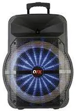 QFX PBX-116 15 Inch Bluetooth Rechargeable Speaker with LED Lights
