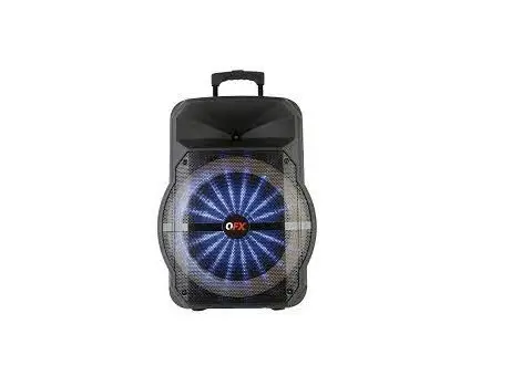 Qfx Pbx-116 15 Inch Bluetooth Rechargeable Speaker With Led Lights User Manual