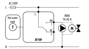 SALUS AT10 Contact Thermostat - diagram2