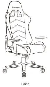 NEWSKILL Kitsune Zephyr Series Gaming Chair Finished in Ultra-Breathable Fabric - MOUNTING STEPS 6