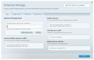 LINKSYS AE6350 R63 AC1200 Router - External Storage