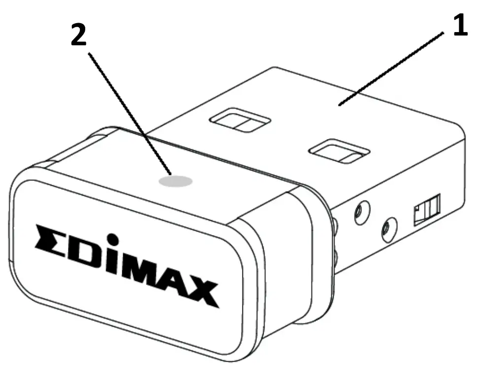 EDIMAX EW 7611ULB V2 Wireless Adapter - Hardware Interface